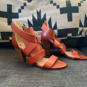 Farylrobin x Anthropologie size 7.5 leather heels